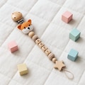 Crochet Fox Pacifier Clip – Personalized Baby Dummy Chain product logo