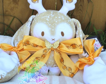 Peluche Seraphim Antebit (Jackalope) hecho a pedido