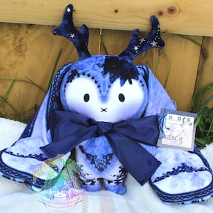 Made to Order Blue and White/Delftware Antebit (Jackalope) Plush