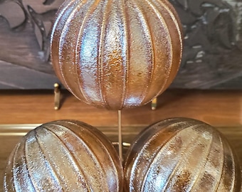 Handmade "Shimmering Gold" Blown Glass Ornament.