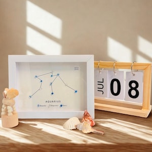 Stjärntecken i havsglas - Personliga lufttecken: Tvillingarna - Vågen - Vattumannen - Födelsedagspresent