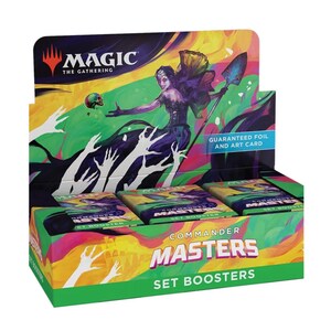 Caja de sobres de la edición de Maestros de Commander de Magic The Gathering: 24 sobres, 360 cartas