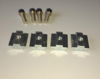 4 M6 T-nuts + Hex bolts for Fanatec Csl DD / GT DD pro base or 4040 Profile