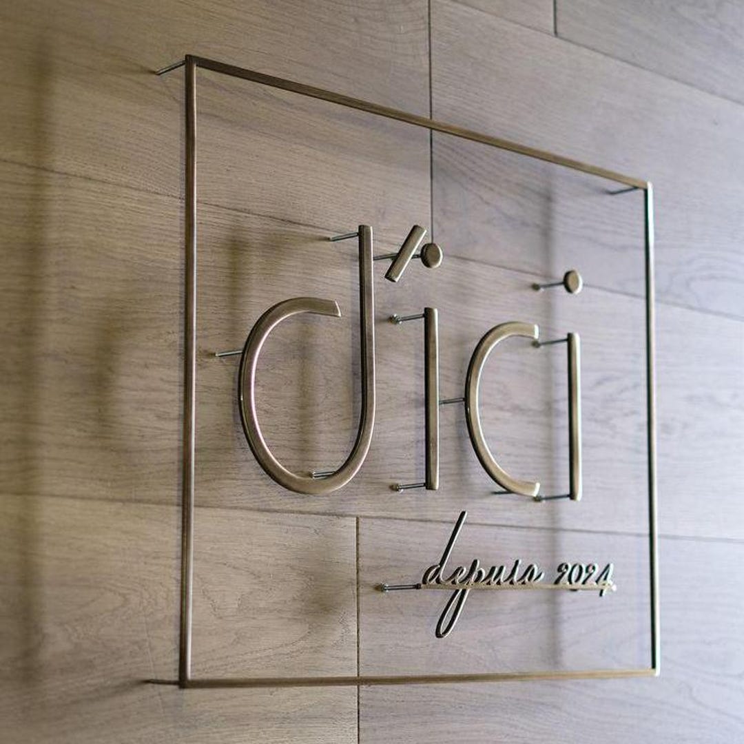 Floater Signage Floating Metal Letters, Laser Cut Sign, Business Sign, Storefront Sign ...