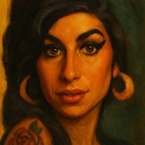 Art collectible Amy Winehouse Limited Edition Metal Print From Original Painting