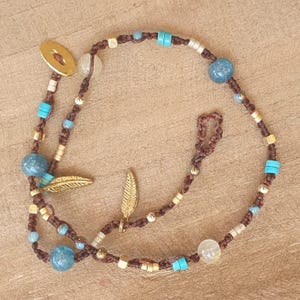 Macrame bracelet with natural stones
