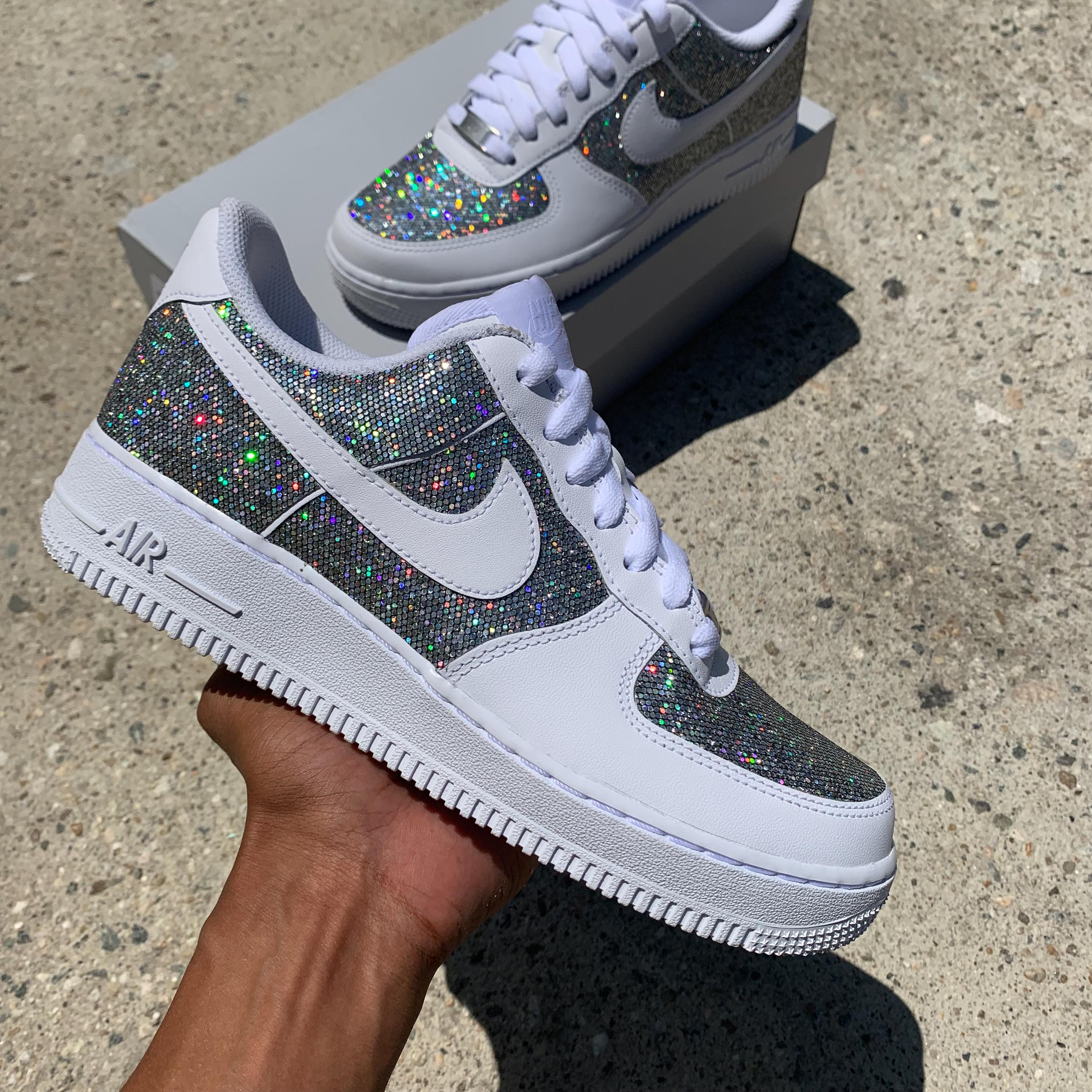 Black Glitter Air Force 1 - Etsy