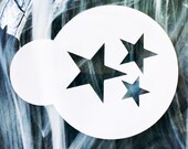 Stars Cookie Stencil, Reusable Stars Stencil, Stars Coffee Stencil, Stars Facepainting Stencil