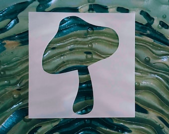 Reusable Mushroom Stencil | Mylar Craft Stencil for Painting, Home Decor, DIY Projects & Optional Cookie Use