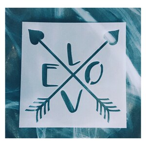 Love Arrows Stencil, Reusable Love Arrows Culinary Stencil, Love Arrows Home Decor Stencil, DIY Love Arrows