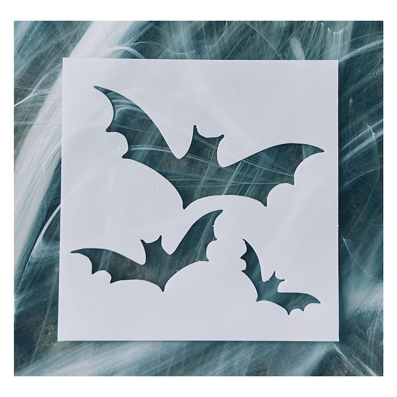 Bat Stencil Etsy