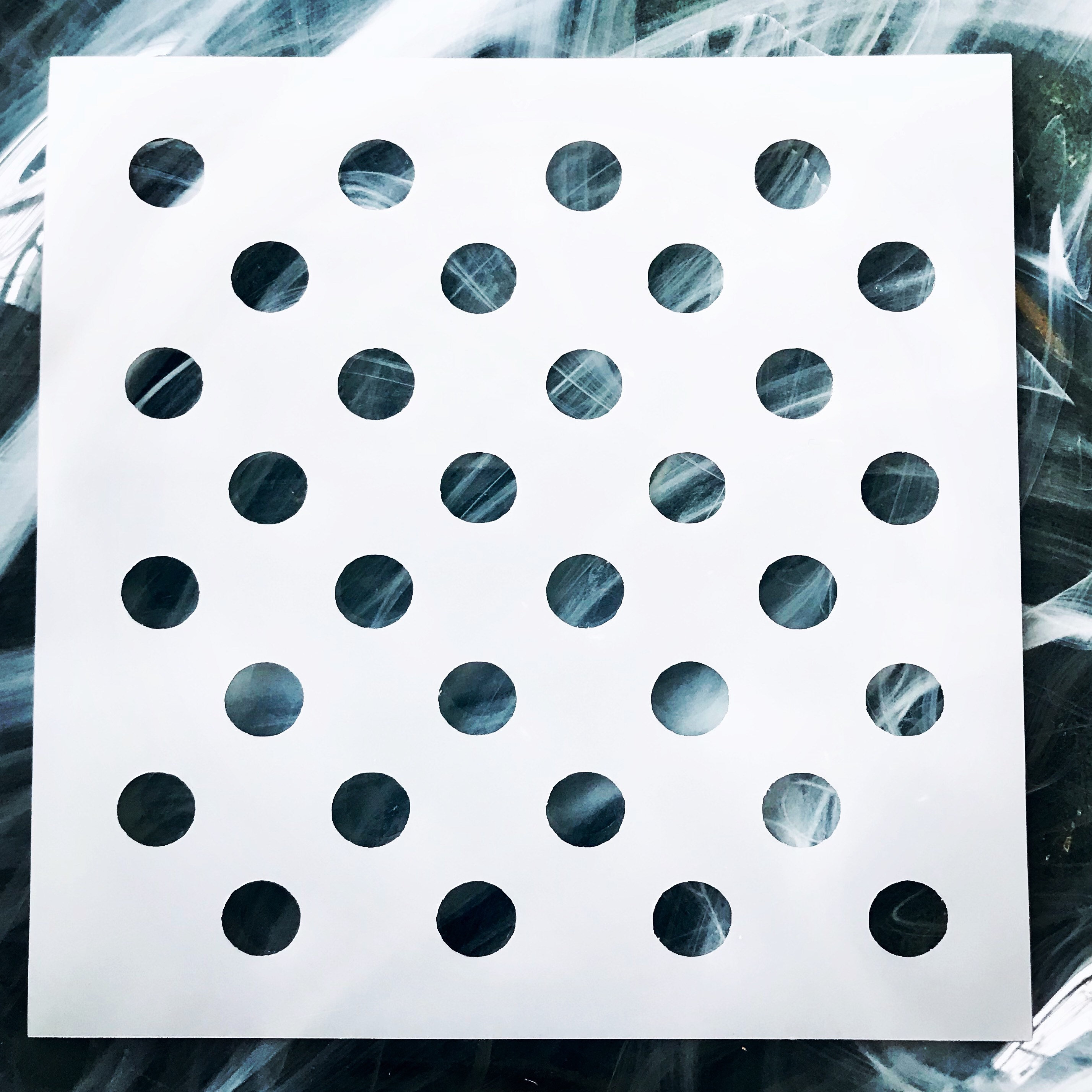 Polka Dots Print Stencil Reusable Polka Dots Stencil Dots Etsy