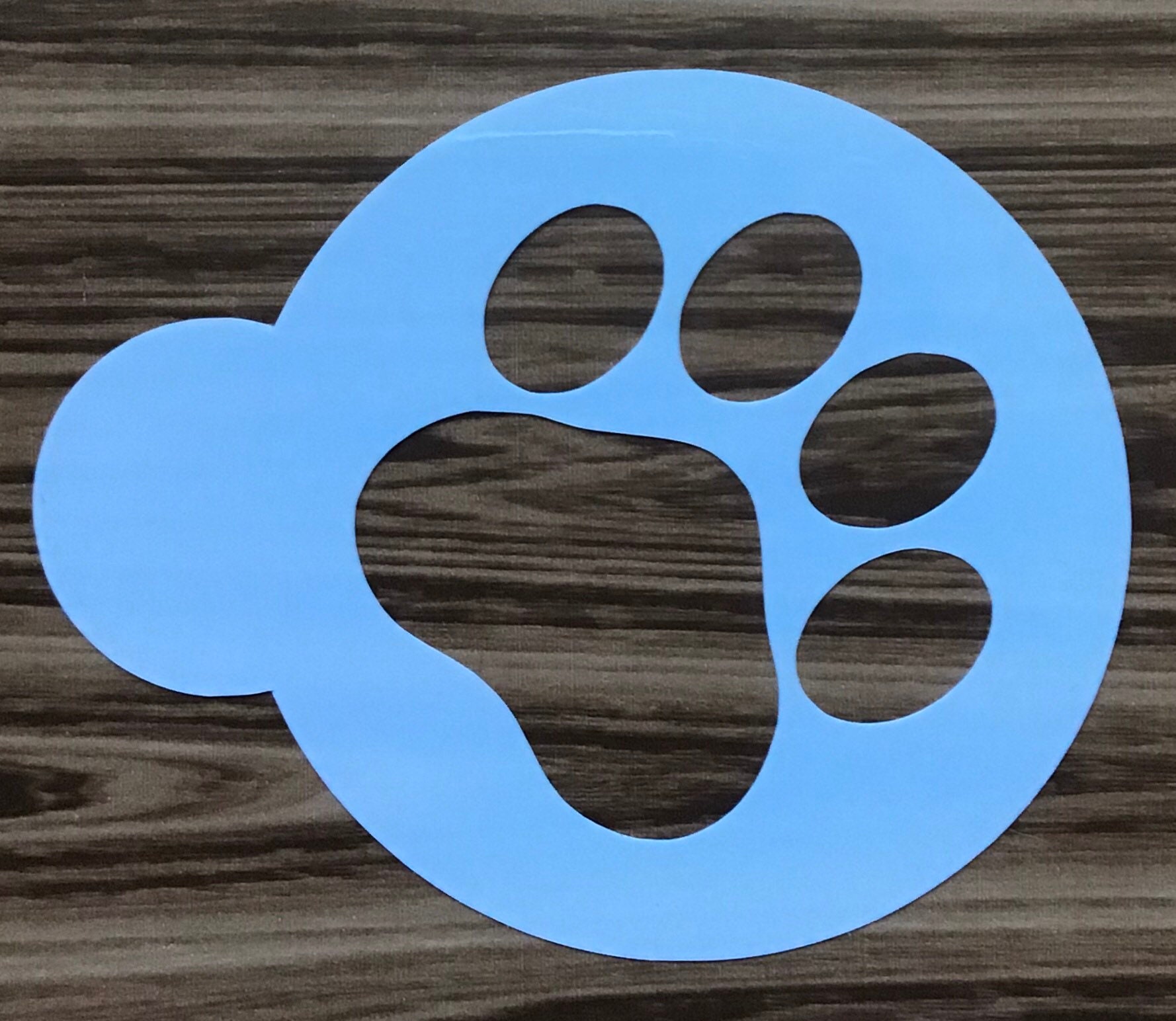 Stencil Paw Print Cookie Stencil Reusable Paw Print Stencil Etsy