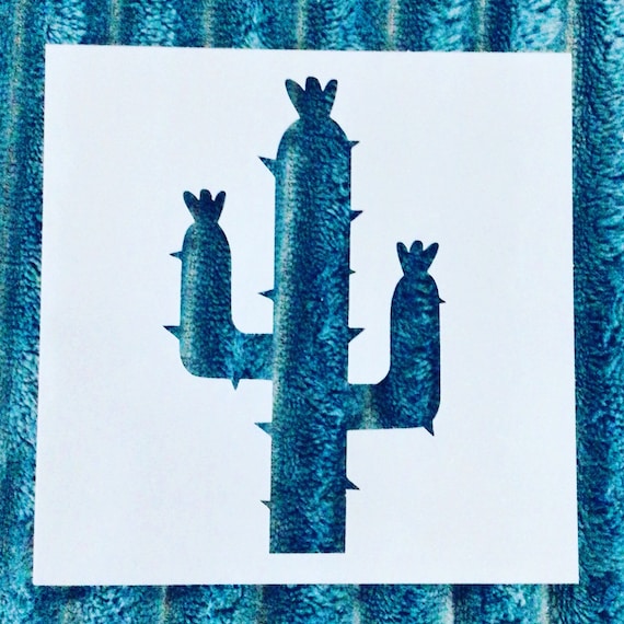 Reusable Cactus Stencil: Mylar Plant Stencil - Etsy