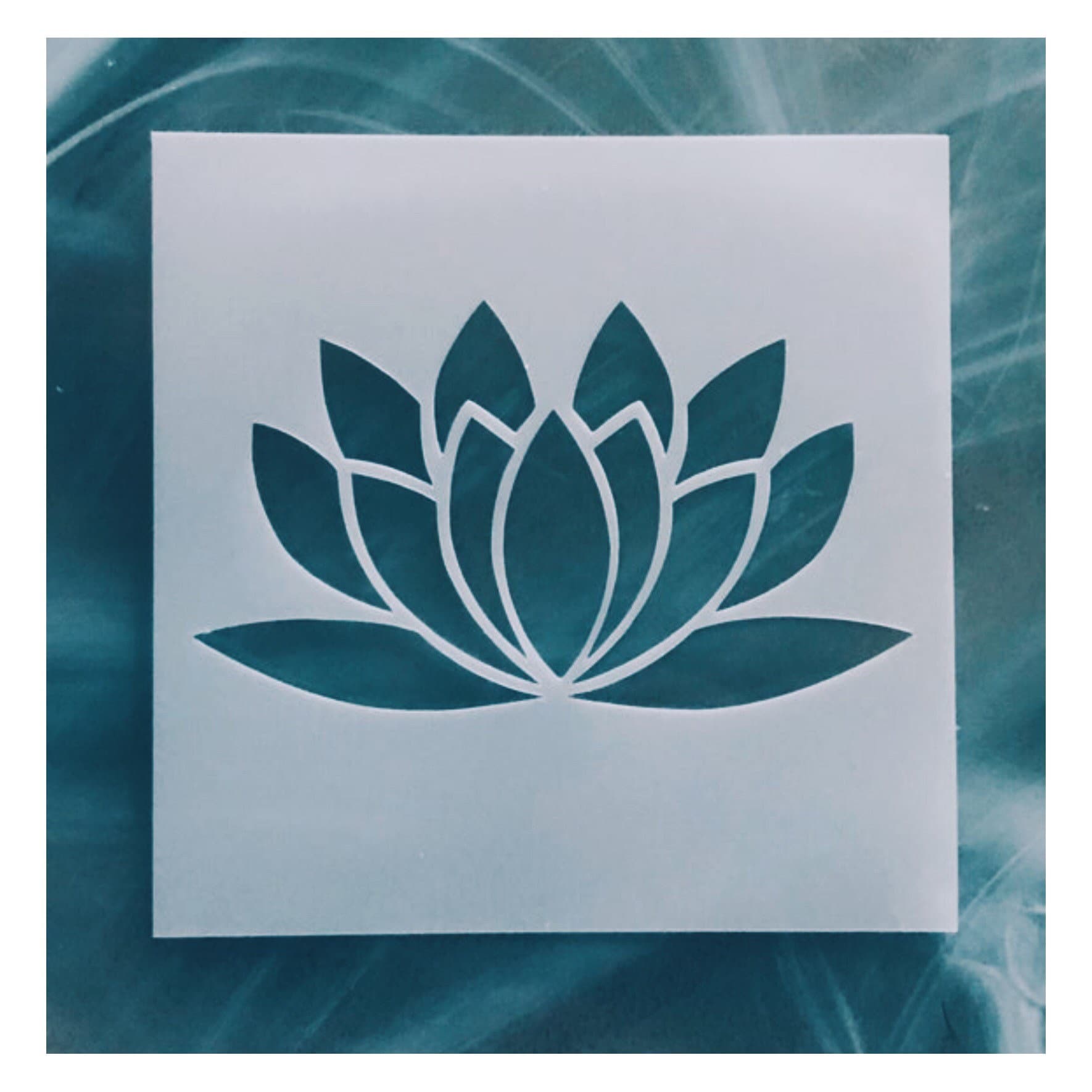 Simple Lotus Flower Stencil