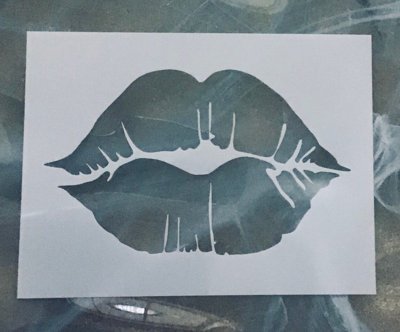 Lips Stencil Reusable Kiss Stencil Custom Reusable Stencil Etsy