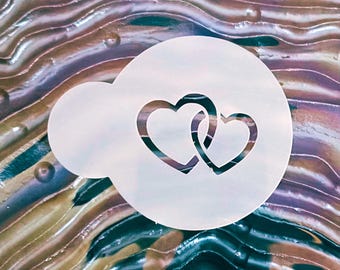 Hearts Cookie Stencil | Reusable Mylar Stencil for Cookies, Cakes & Crafts | Valentine’s Day Baking Decor