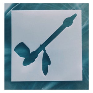 May include: A black silhouette of a Native American peace pipe with a feather on the side. The pipe is on a white background.