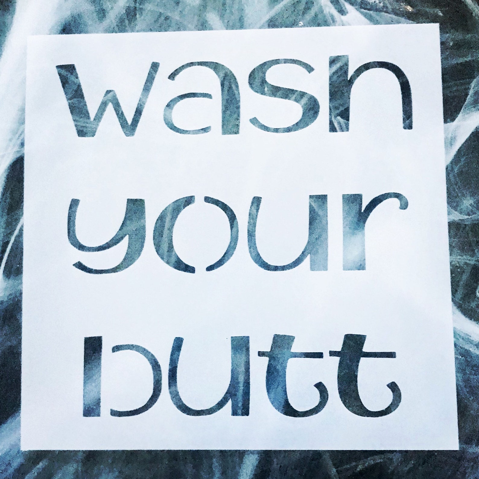 Bathroom Stencil Reusable Funny Bathroom Stencil Home Decor Etsy