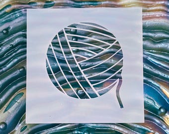 Reusable Ball Of Yarn Stencil: Yarn Stencil, Knitting Stencil, Crocheting Stencil