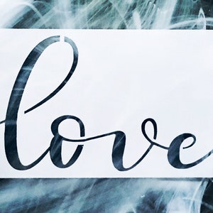 Reusable Love Stencil: Mylar Craft Stencil, DIY Decor