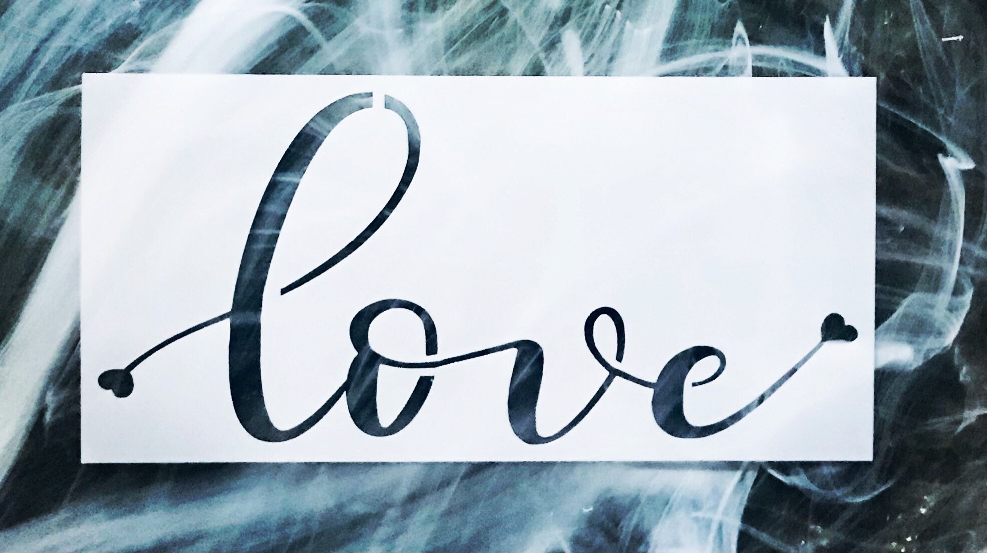 Love Stencil Reusable Love Stencil Custom Reusable Stencil | Etsy