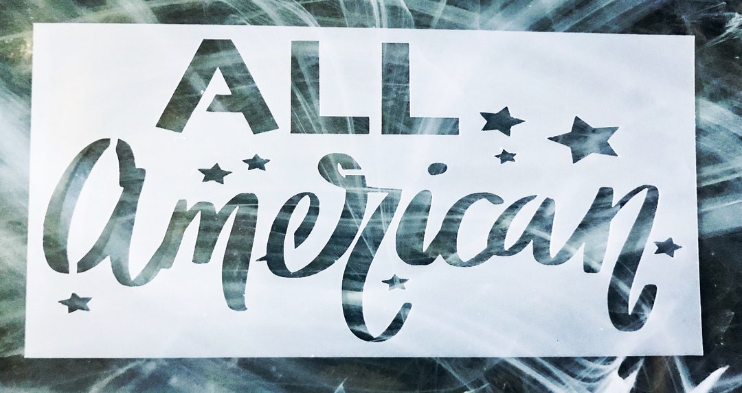 All American Stencil Reusable American Stencil Custom - Etsy