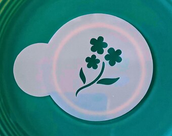 Flower Cookie Stencil – Reusable Mylar Floral Stencil for Cookies, Royal Icing, Airbrush & DIY Crafts