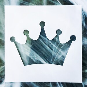 Crown Stencil, Reusable Crown Stencil, Crown Stencil for Crafts