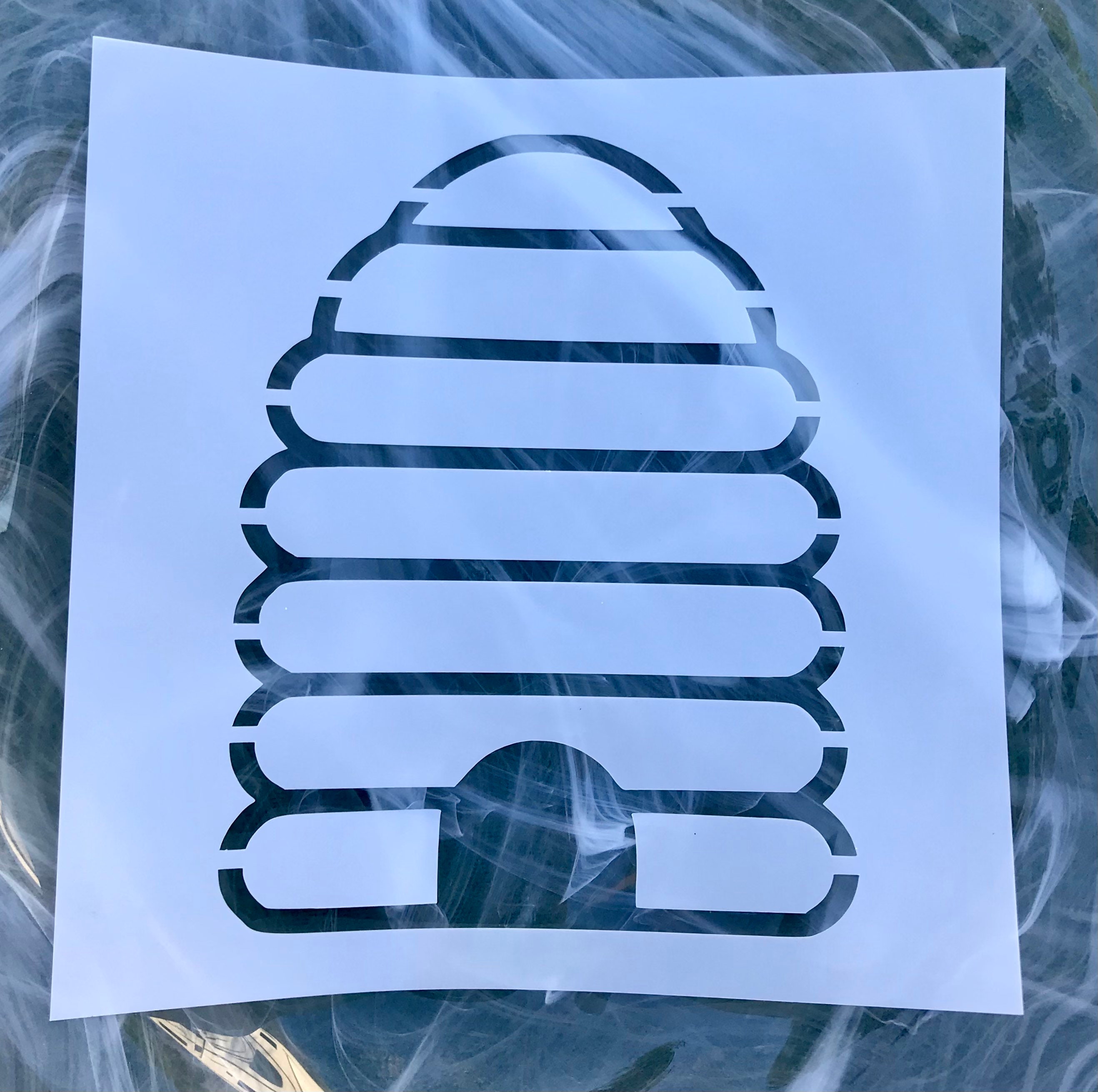 Reusable Bee Hive Stencil Hive Stencil Bumblebee Stencil Etsy