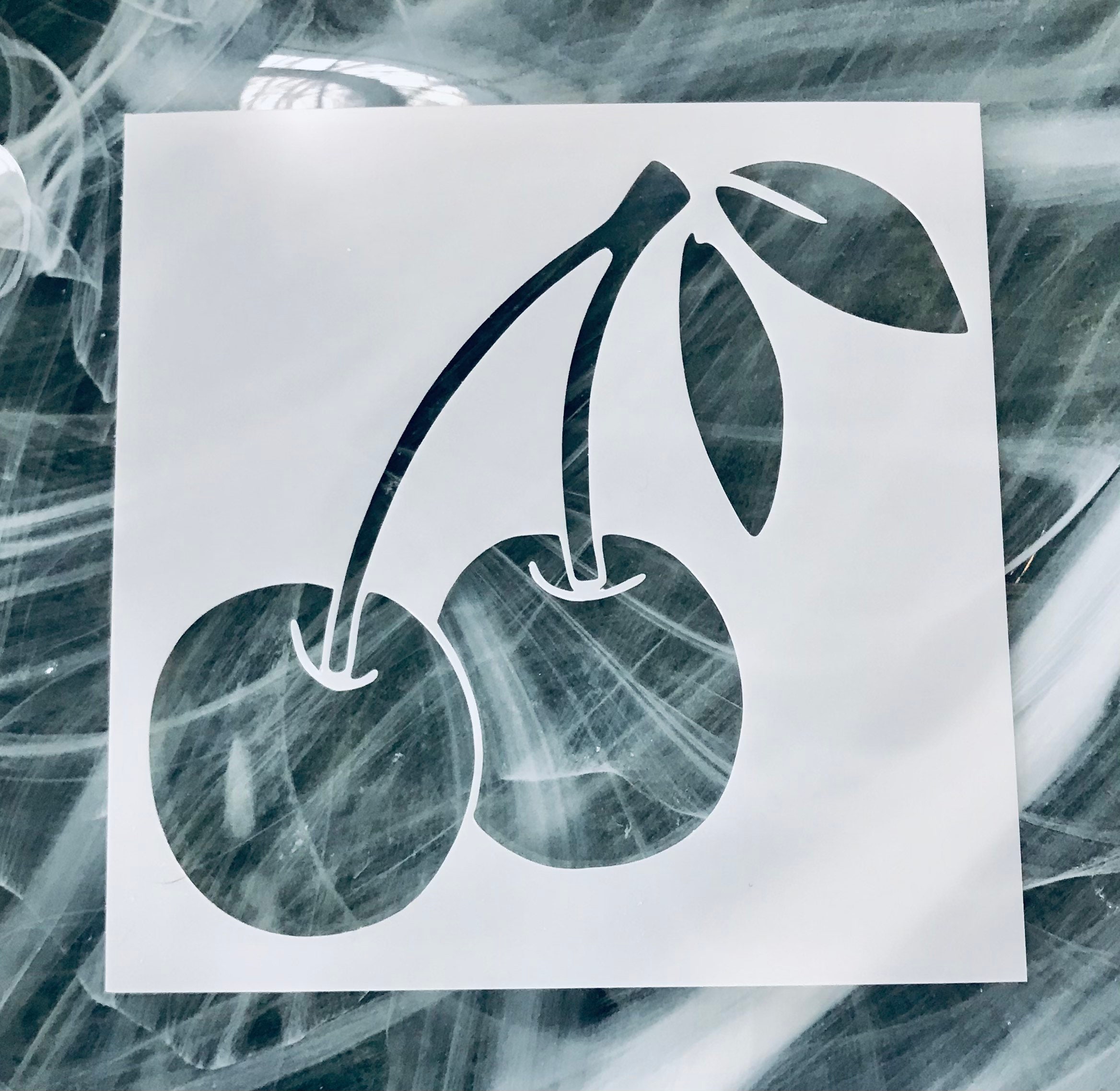 Cherry Stencil Reusable Cherry Stencil Cherry Stencil for Etsy