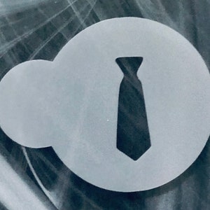 Tie Cookie Stencil: Reusable Father&#39;s Day Stencil, Many Sizes
