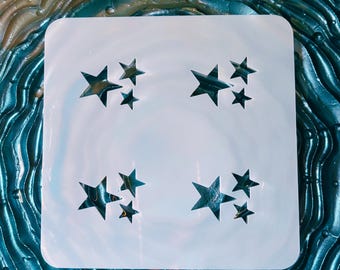 Stars Cookie Stencil – Reusable Mylar Star Pattern Stencil for Cookies, Royal Icing, Airbrush & Stencil Genie