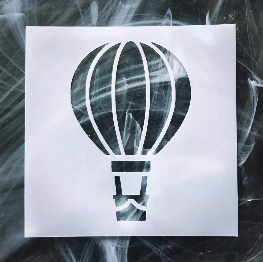 Reusable Hot Air Balloon Stencil Mylar DIY Craft Stencil Etsy