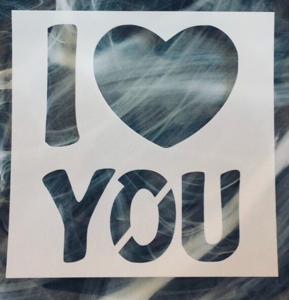 I Love You Stencil: Reusable Mylar, DIY Craft Stencil - Etsy