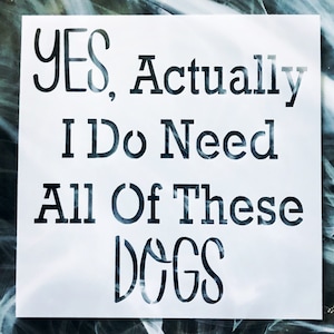 Stencil, Reusable Home Decor Stencil, Dog Lover’s Stencil,  Dog Word Art Stencil, Custom Stencil