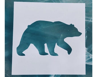 Reusable Bear Stencil, Forest Bear Stencil, Bear DIY, Bear Stencil For Painting