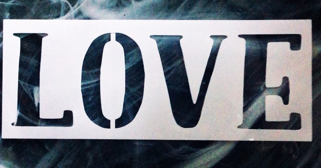 Love Stencil, Reusable Love Stencil - Etsy