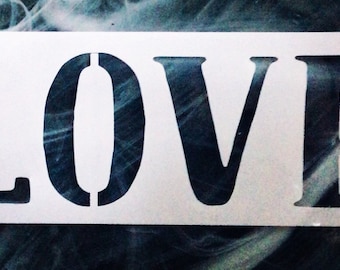 Reusable Love Stencil: Mylar DIY Craft Stencil