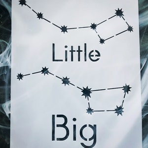 Little Dipper Big Dipper Stencil, Reusable Constellations Stencil, Custom Reusable Stencil, Home Decor Stencils, Astronomy DIY