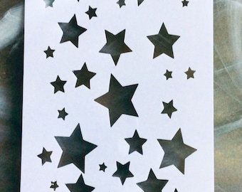 Reusable Stars Stencil: Home Decor Pattern