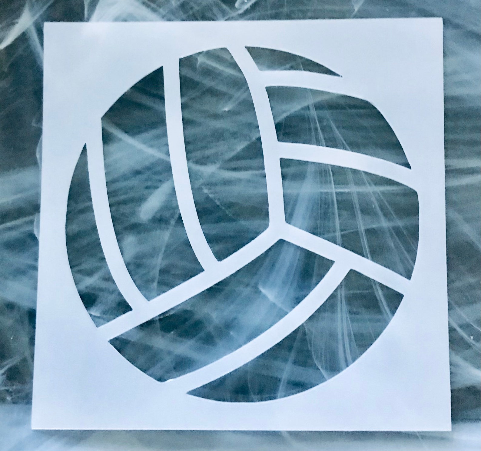 Volleyball Stencil Reusable Volleyball Stencil Polo Ball Etsy