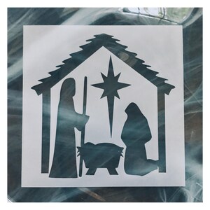 Christmas Stencil, Reusable Nativity Stencil, Holiday Stencil ...