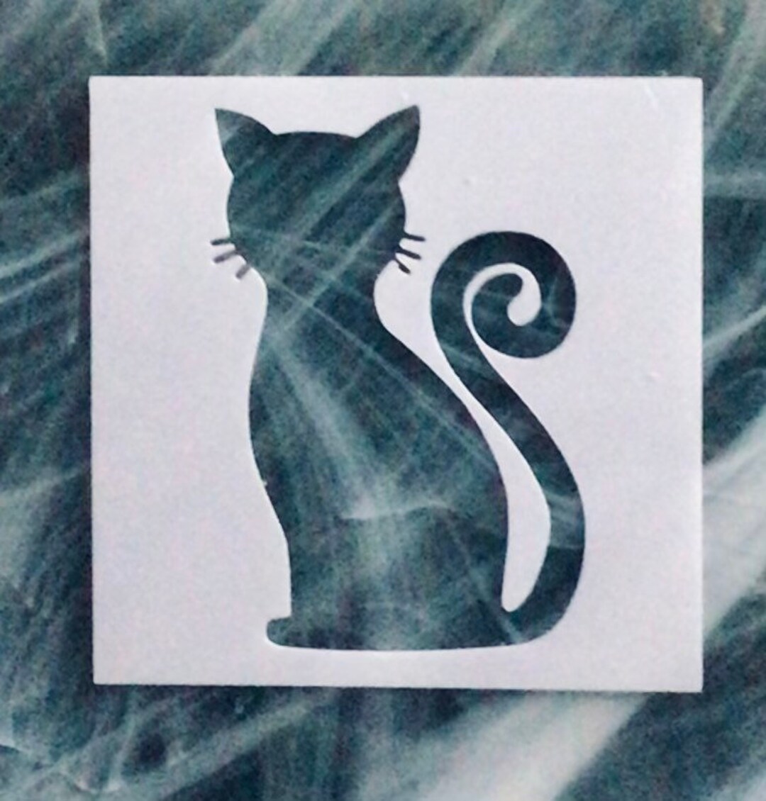 Reusable Cat Stencil, Cat Stencil for Painting, Home Decor Stencil, DIY Cat, Cat Stencil for
