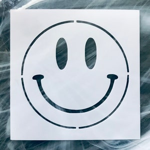 Happy Face Stencil, Reusable Smile Stencil, Smile Face Stencil for Crafts, Stencils For Painting Wood Signs, Smile Stencil, Smile Face image 5