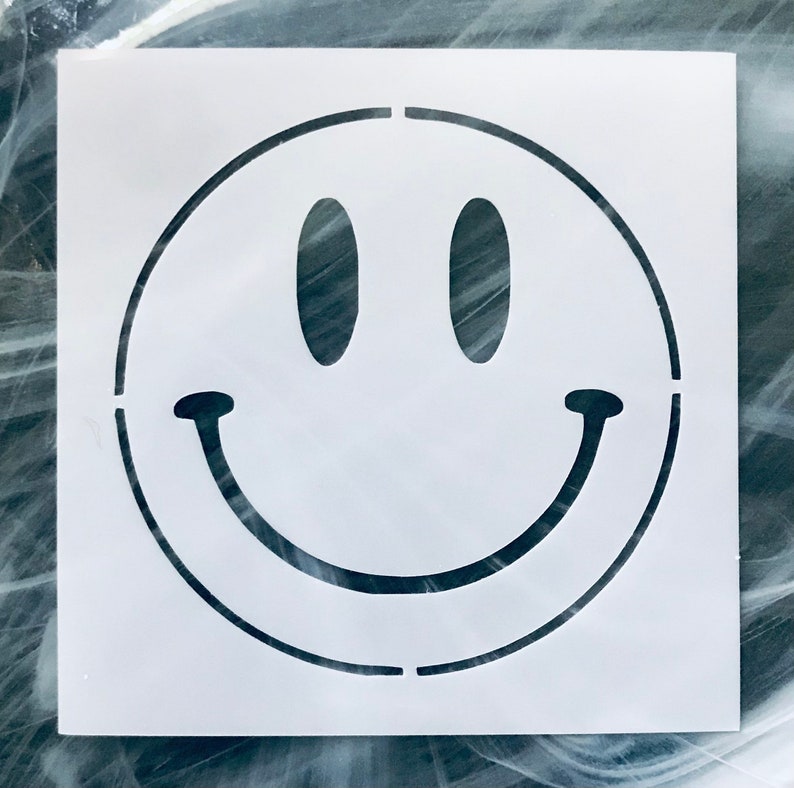 Happy Face Stencil, Reusable Smile Stencil, Smile Face Stencil for Crafts, Stencils For Painting Wood Signs, Smile Stencil, Smile Face image 5