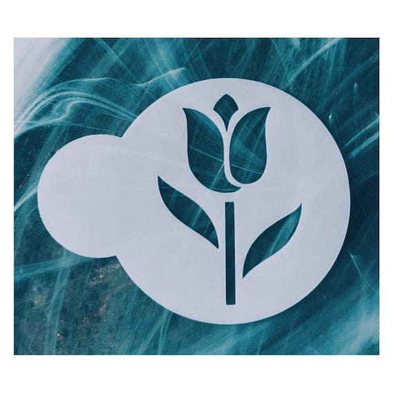 Tulip Cookie Stencil | Flower Stencil for Cookies, Cakes & Coffee | Spring Reusable Mylar