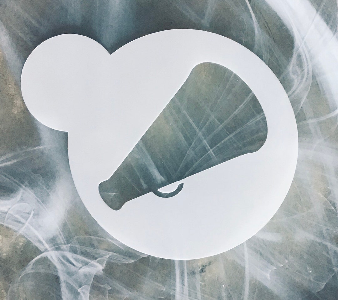 Megaphone Cookie Stencil, Reusable Megaphone Stencil, Megaphone Cake ...