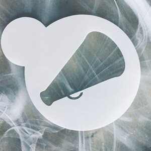 Megaphone Cookie Stencil, Reusable Megaphone Stencil, Megaphone Cake ...