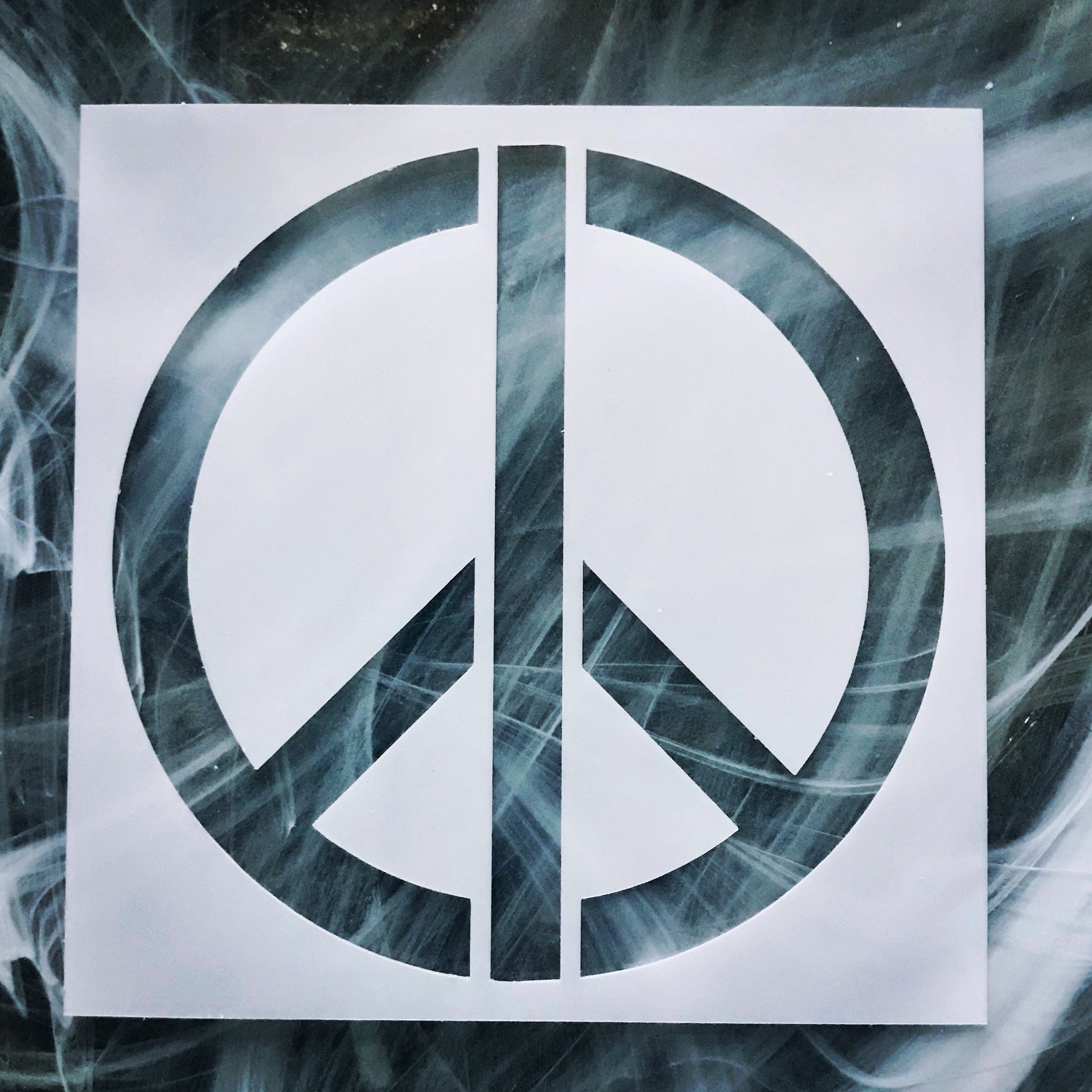 Large Peace Stencil Reusable Peace Symbol Stencil Peace Sign Etsy